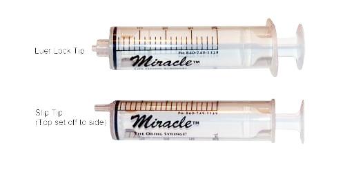 20 ml Leur Lock Miracle Brand Oring Syringe Pkg/8